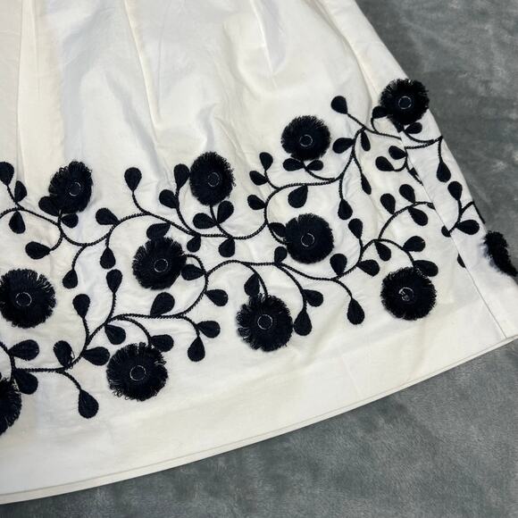 Talbots Pleated Floral-Border Skirt Size 6P Easter Preppy Office Knee Length - Picture 8 of 12